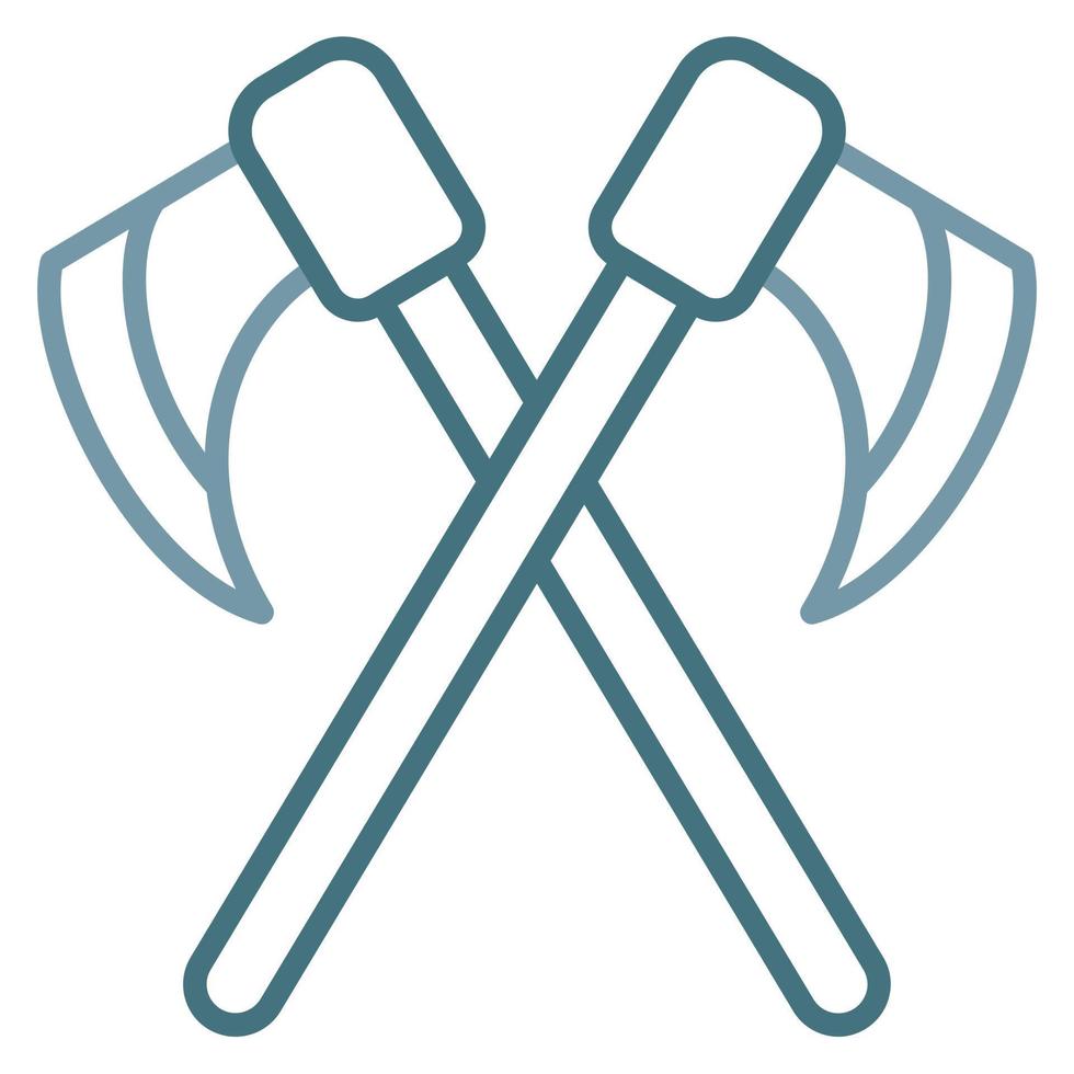 Two Axes Line Two Color Icon vector