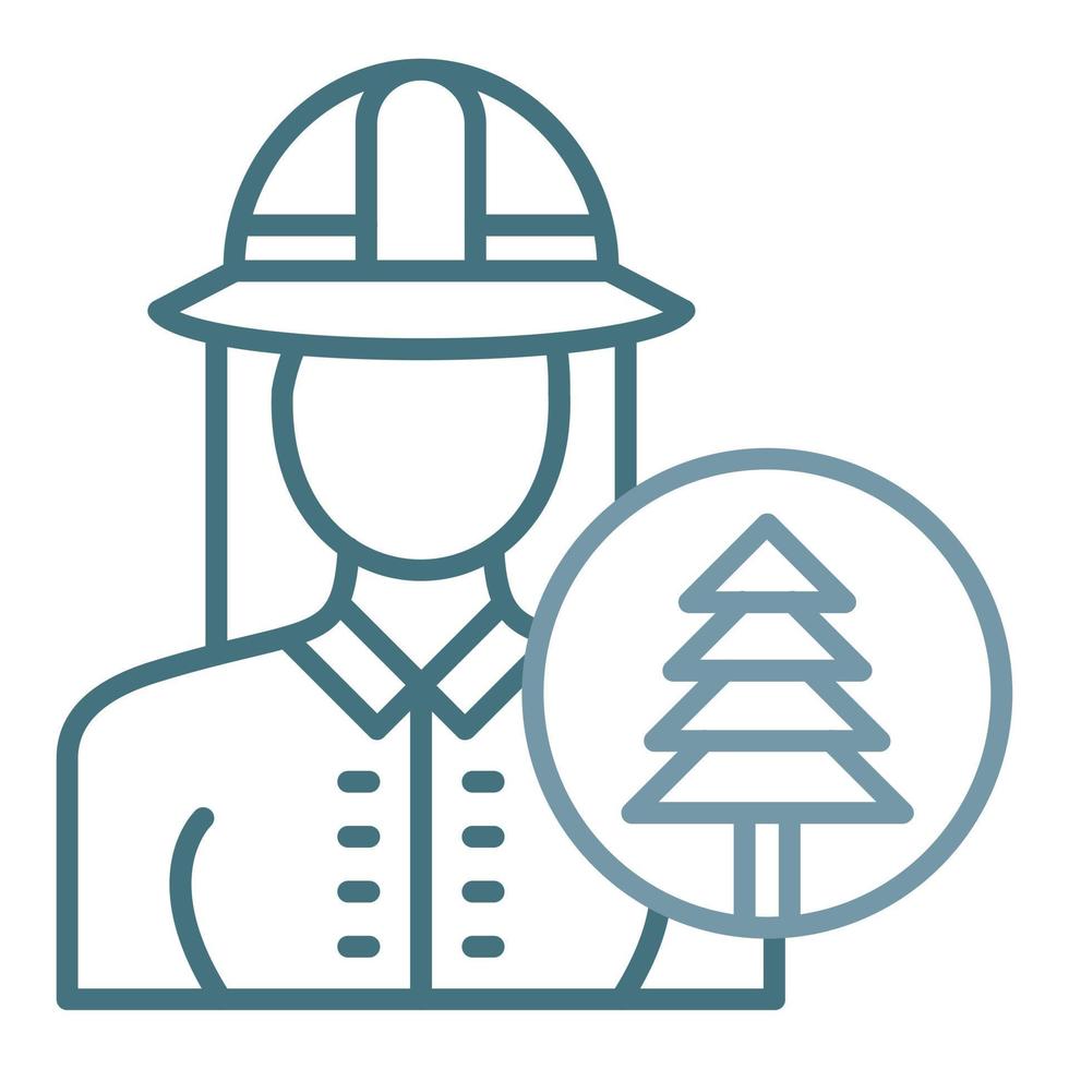 Rainforest Guide Line Two Color Icon vector