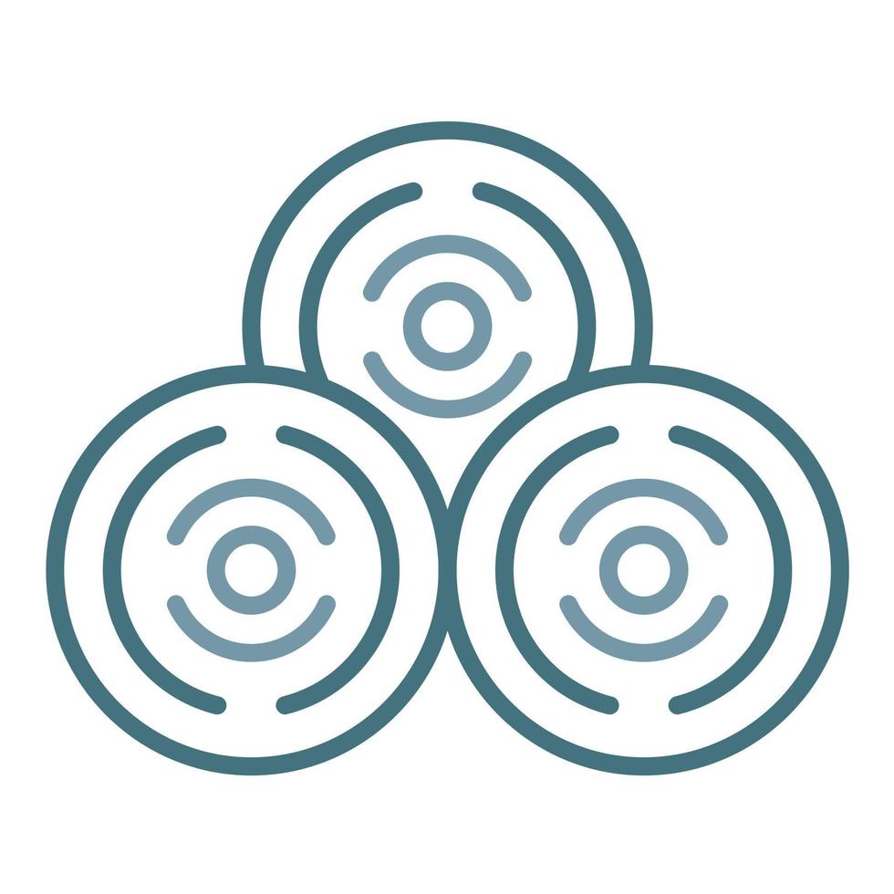 Hay Stack Line Two Color Icon vector