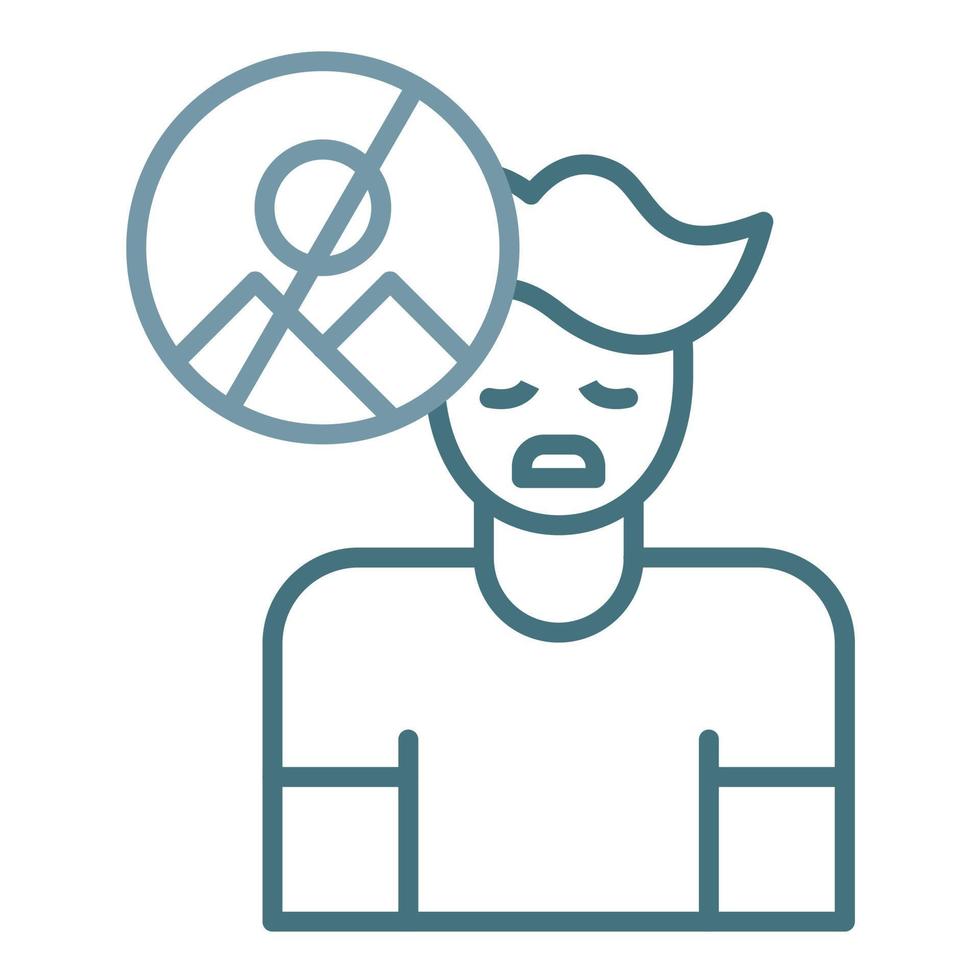 False Memory Line Two Color Icon vector