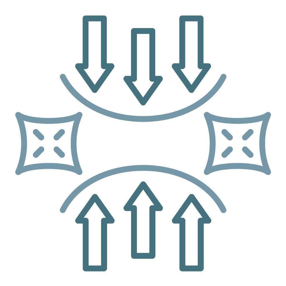 Elasticity Line Two Color Icon vector