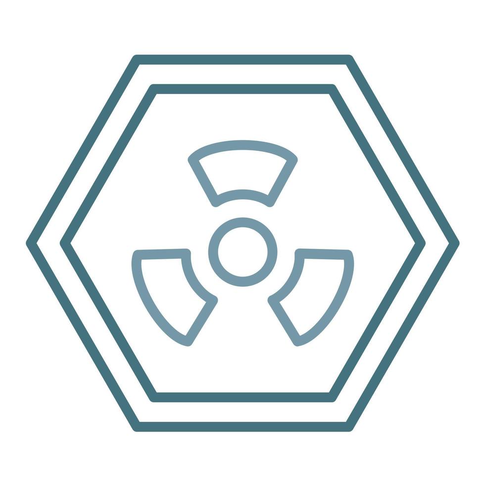 Nuclear Line Two Color Icon vector