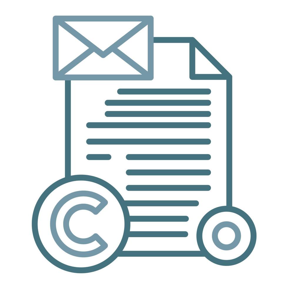 Copyright Line Two Color Icon vector