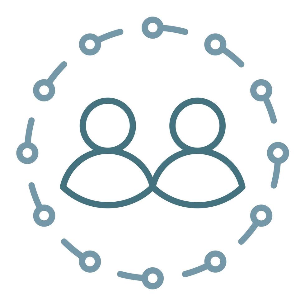 Community Line Two Color Icon vector
