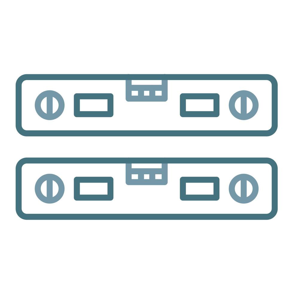 Level Line Two Color Icon vector