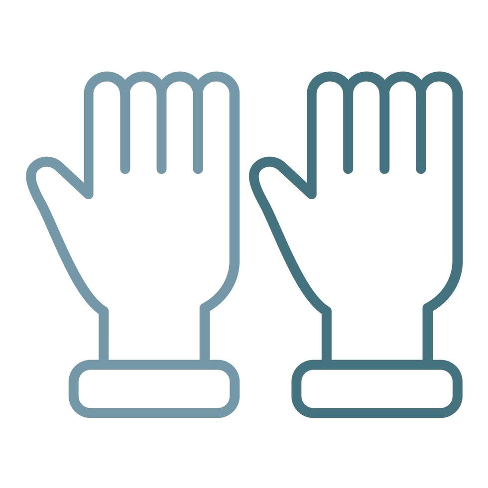 Protective Gloves Line Two Color Icon vector
