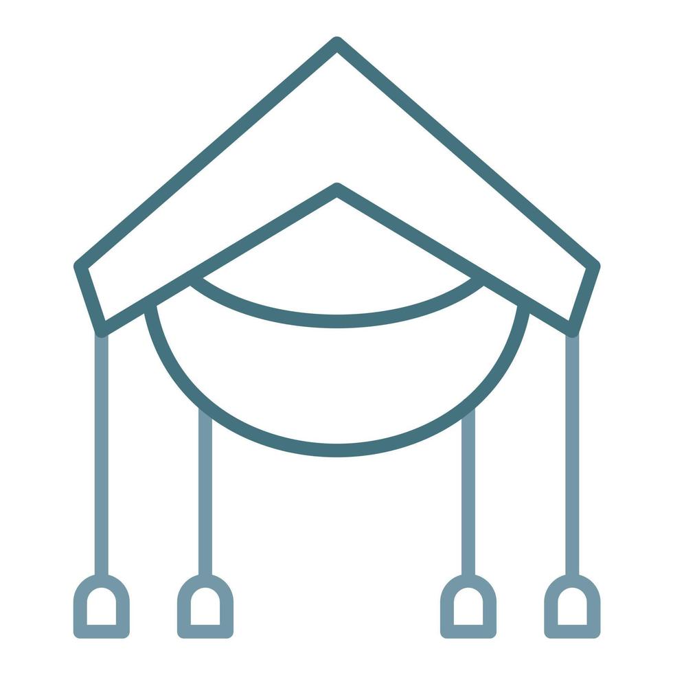Tarp Line Two Color Icon vector