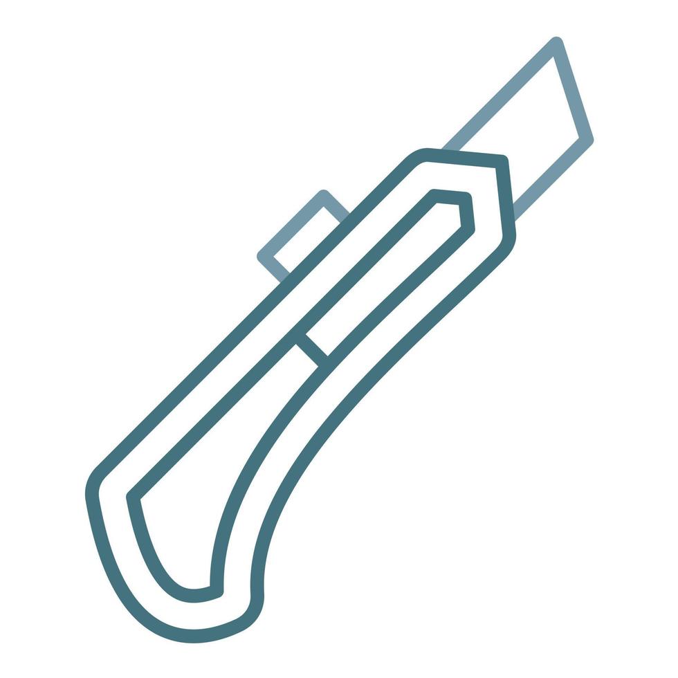 Utility Knife Line Two Color Icon vector