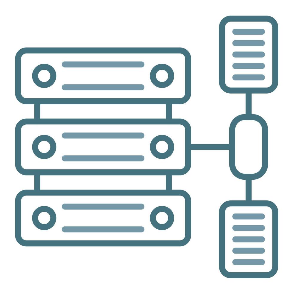 Data Transformation Line Two Color Icon vector