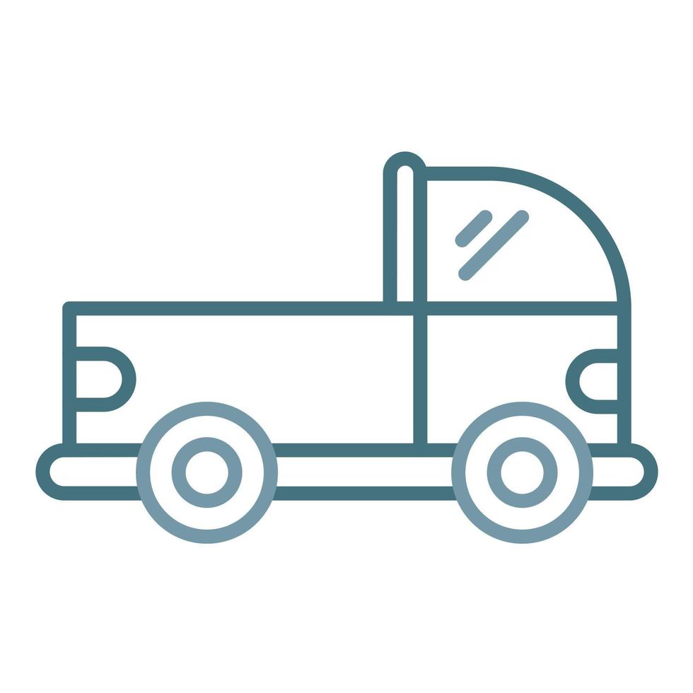 Pickup Truck Line Two Color Icon vector