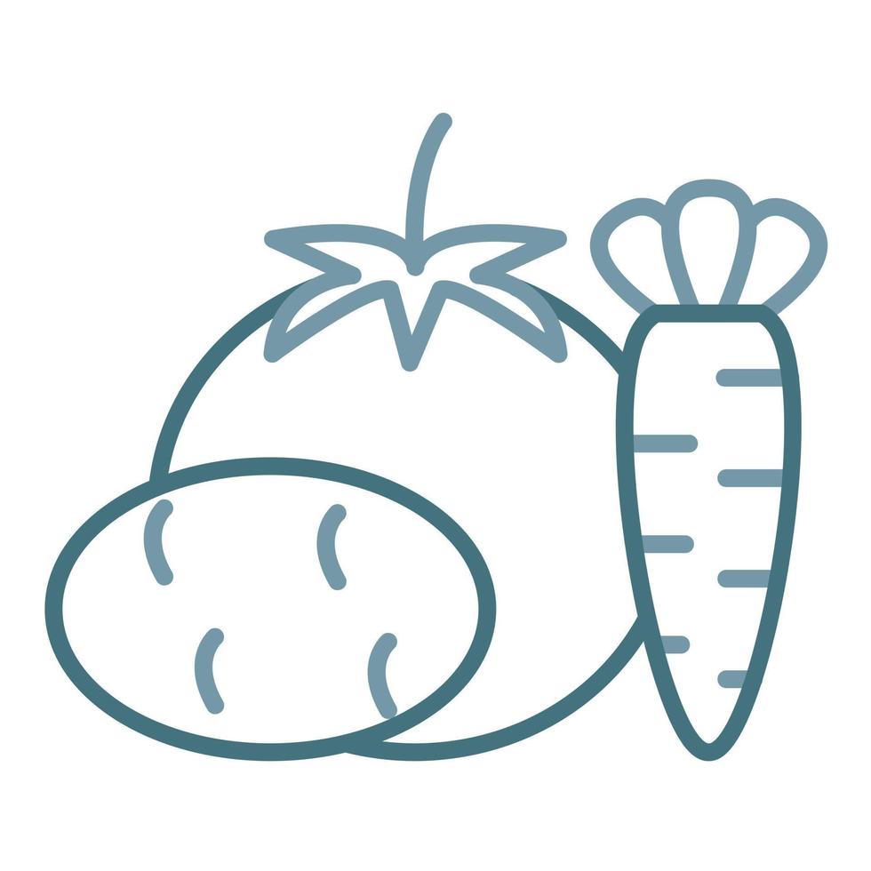 Vegetables Line Two Color Icon vector