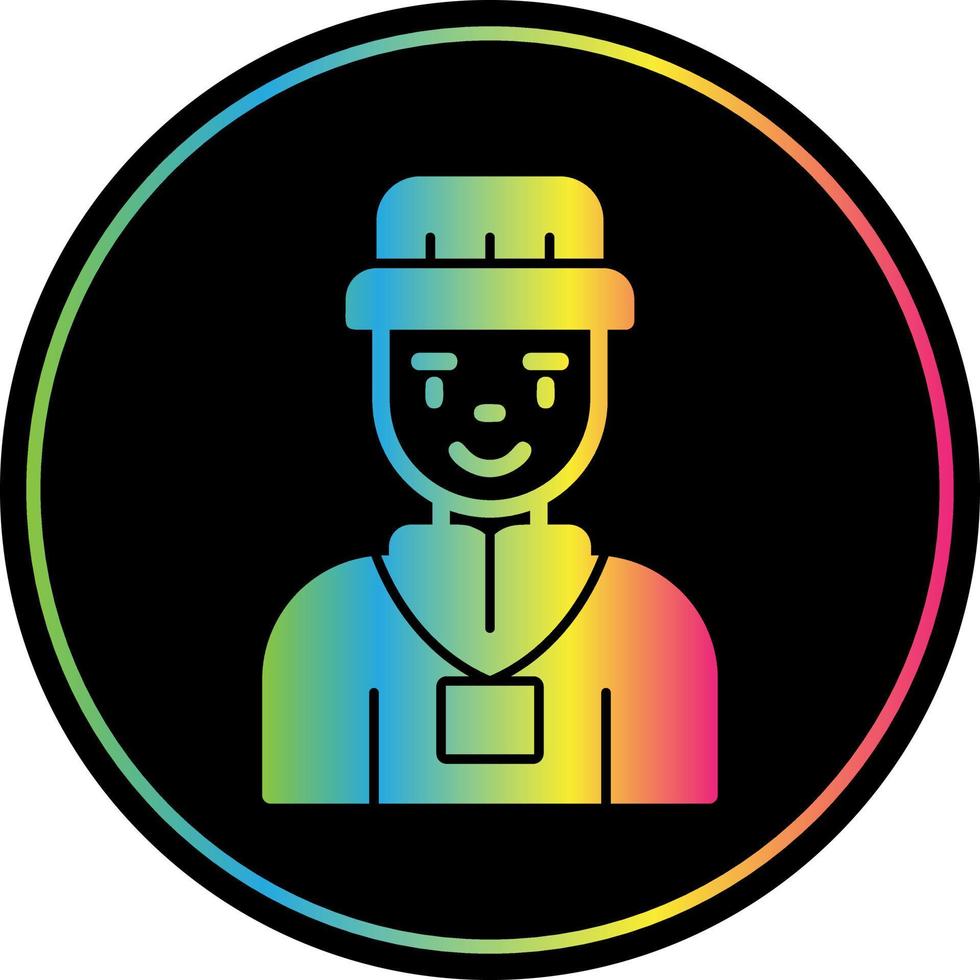 Tour Guide Man Vector Icon Design