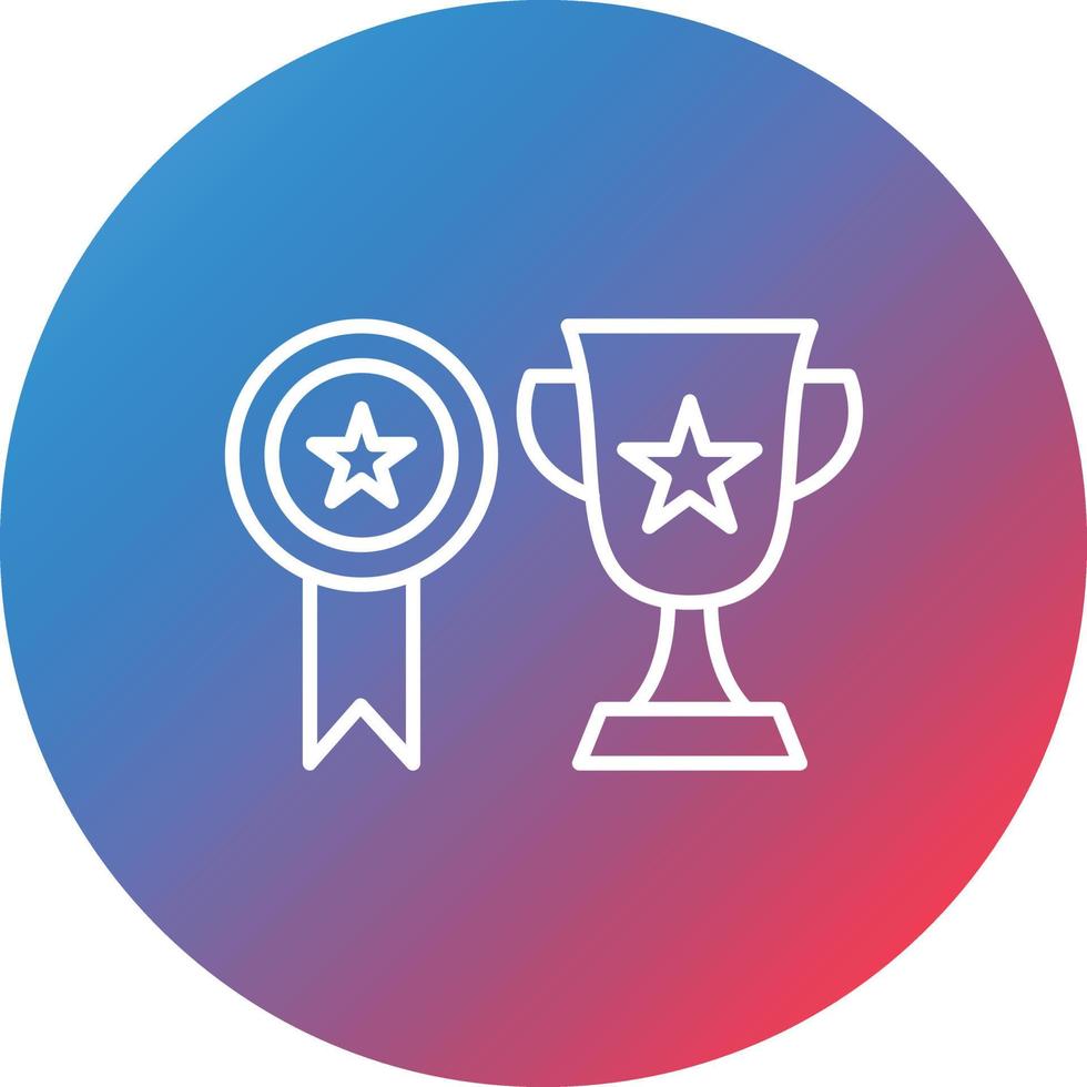 Success Line Gradient Circle Background Icon vector
