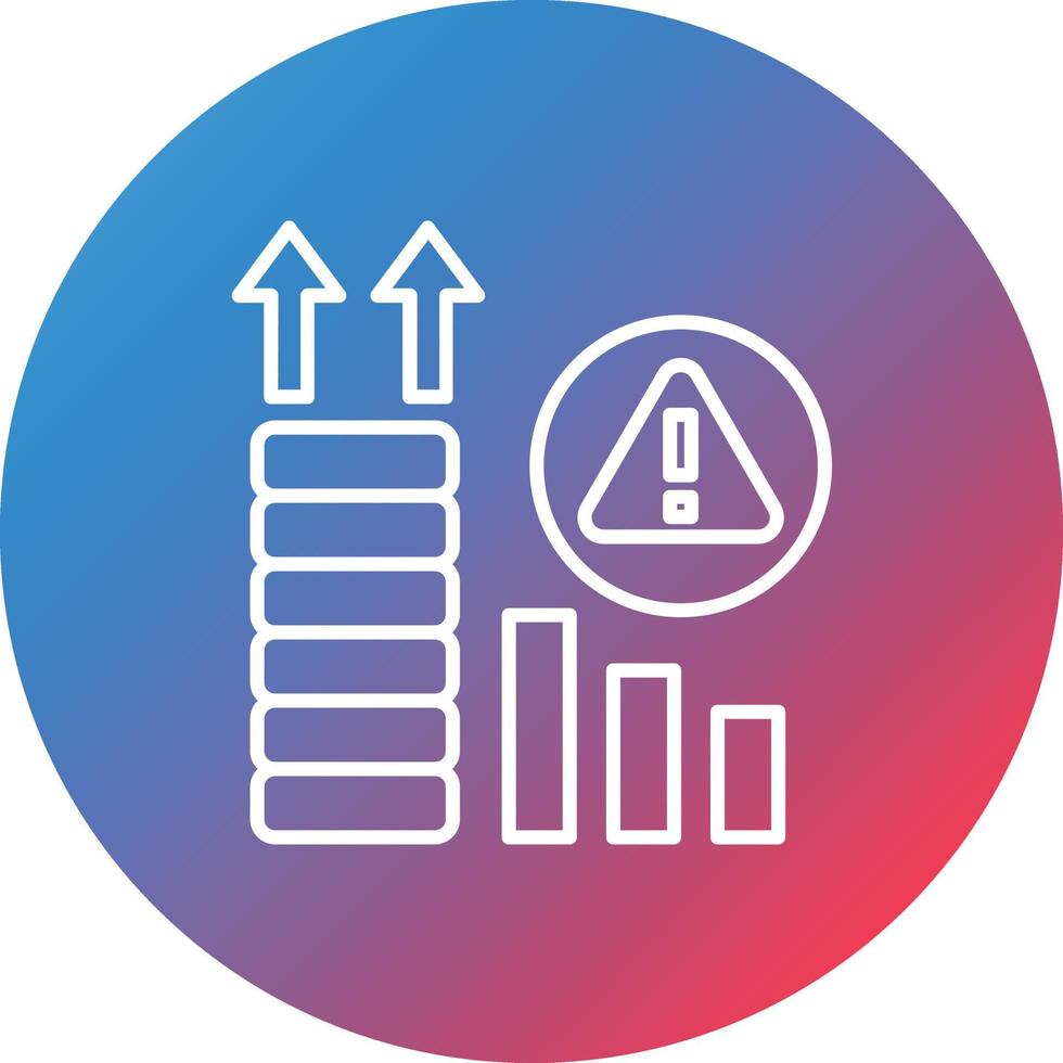 Risk Investment Line Gradient Circle Background Icon vector