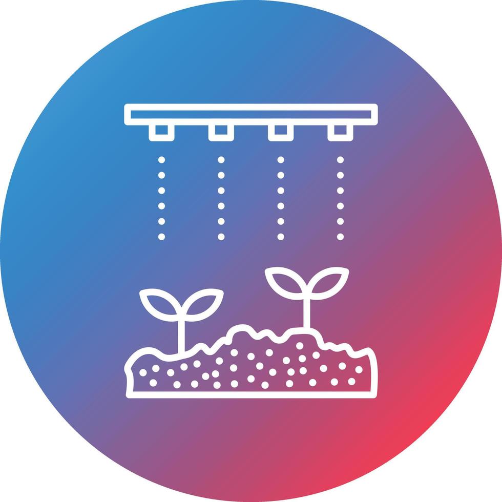 Irrigation Line Gradient Circle Background Icon vector