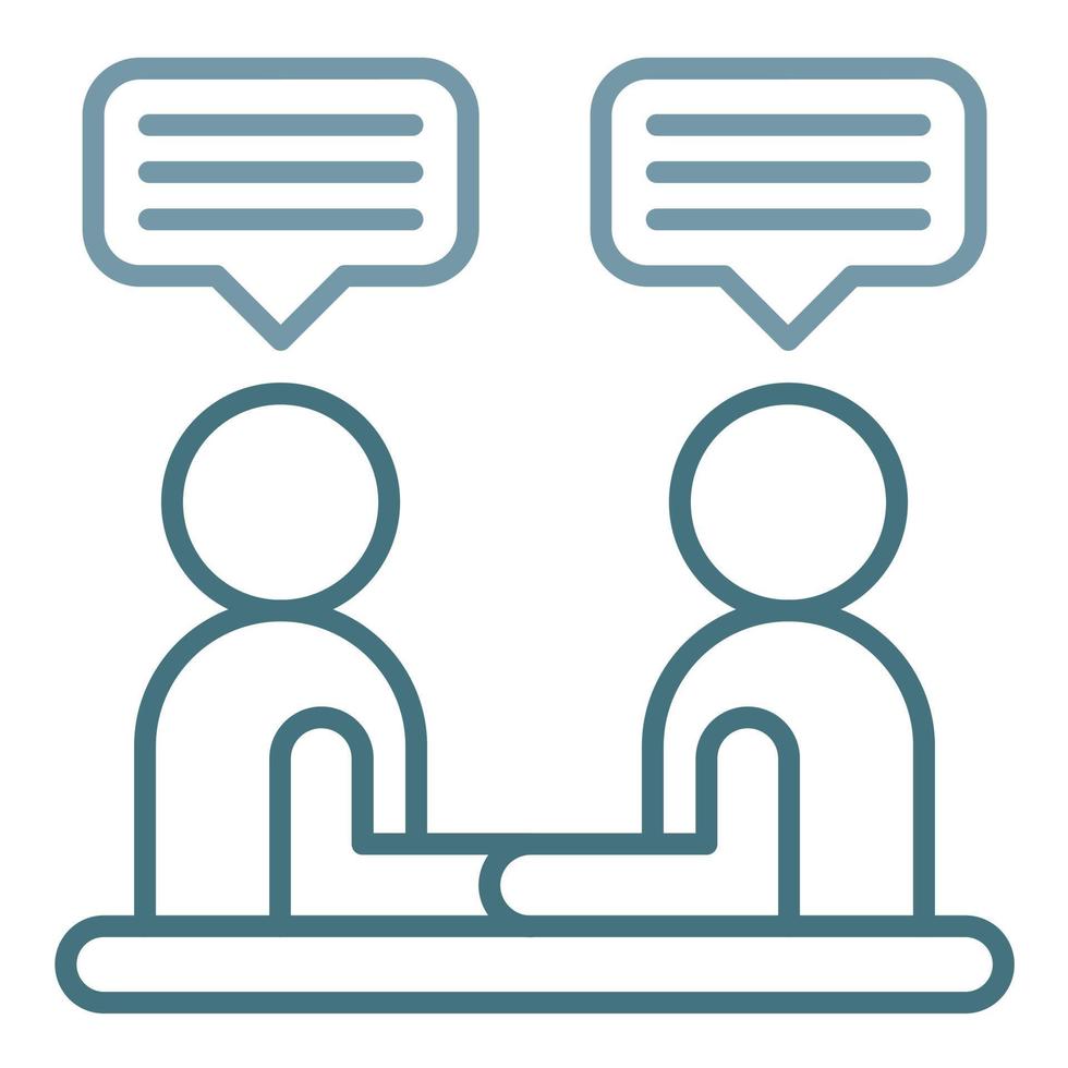 Client Meeting Line Two Color Icon vector