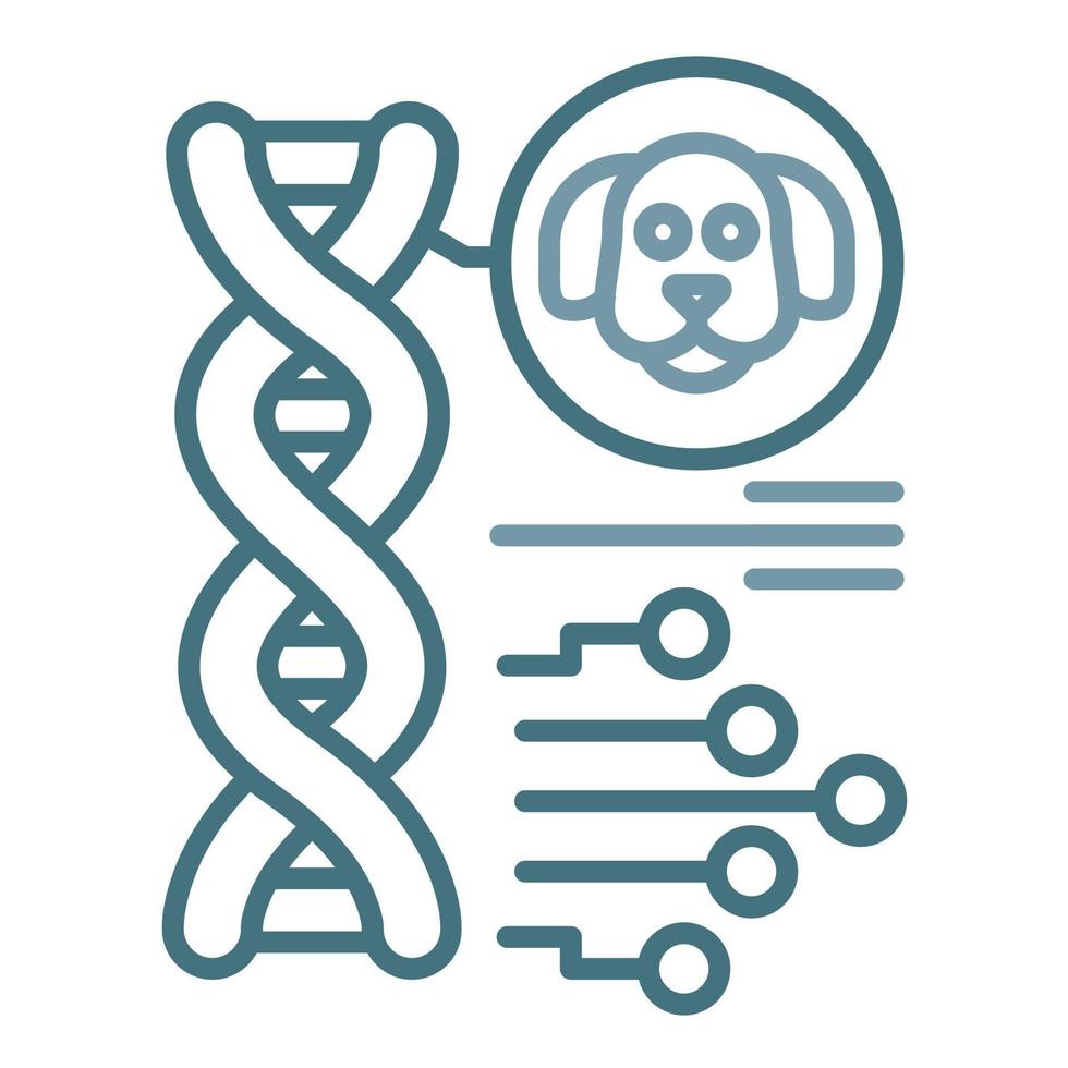 Genetic Modification Animals Line Two Color Icon vector