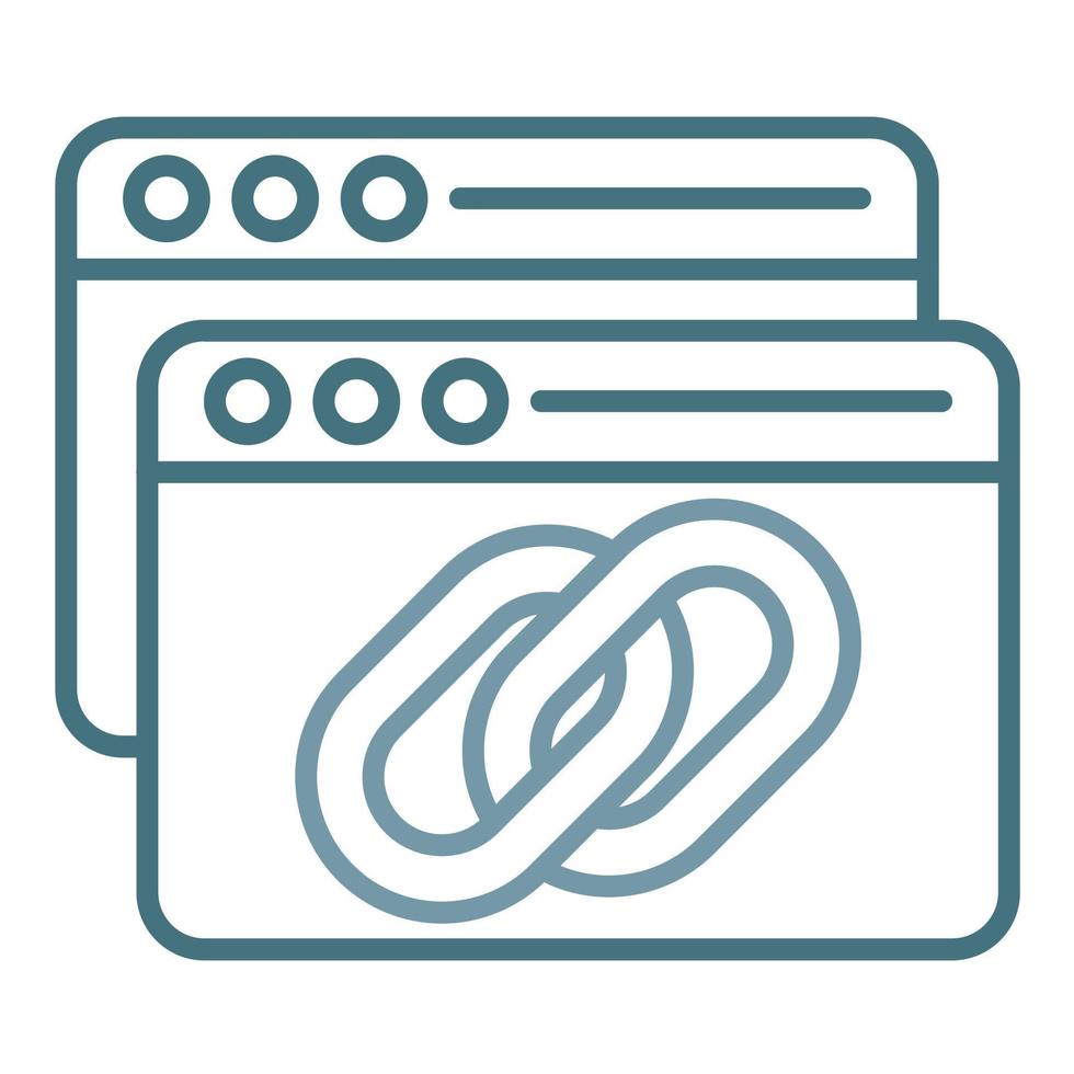 Backlink Line Two Color Icon vector