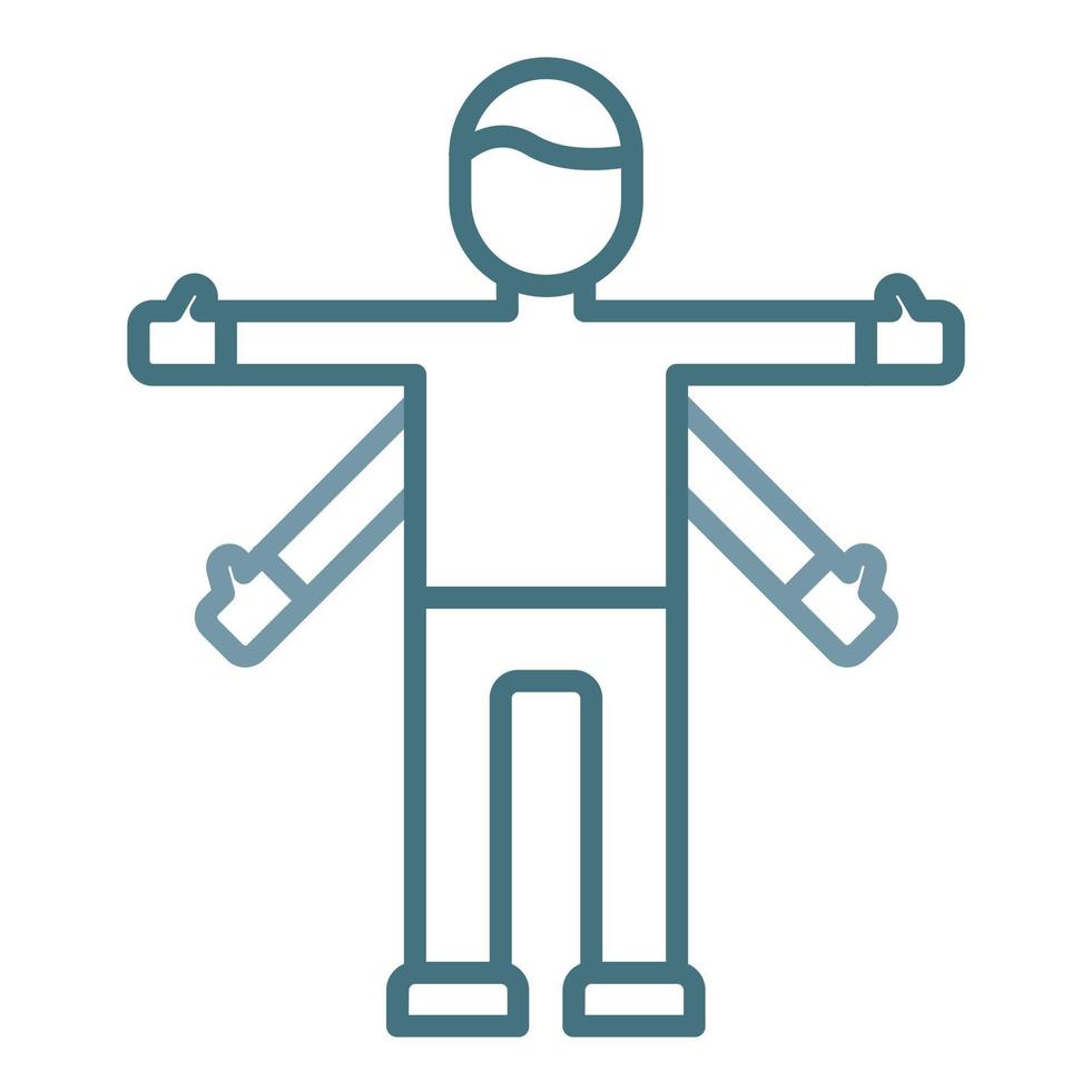 Virtuvian Man Line Two Color Icon vector