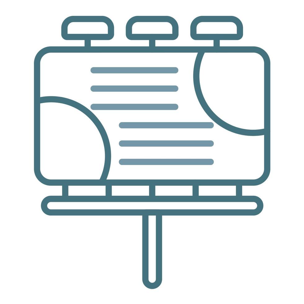 Billboard Line Two Color Icon vector