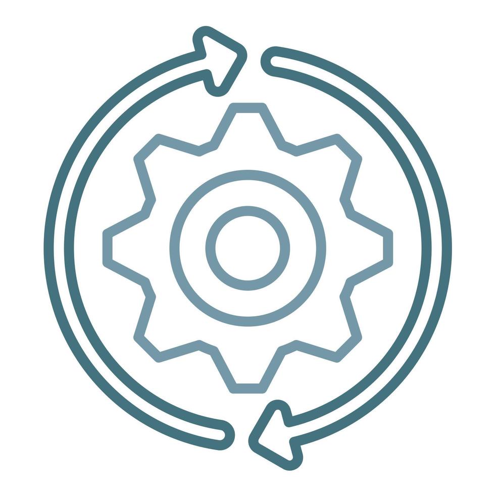 Change Management Line Two Color Icon vector
