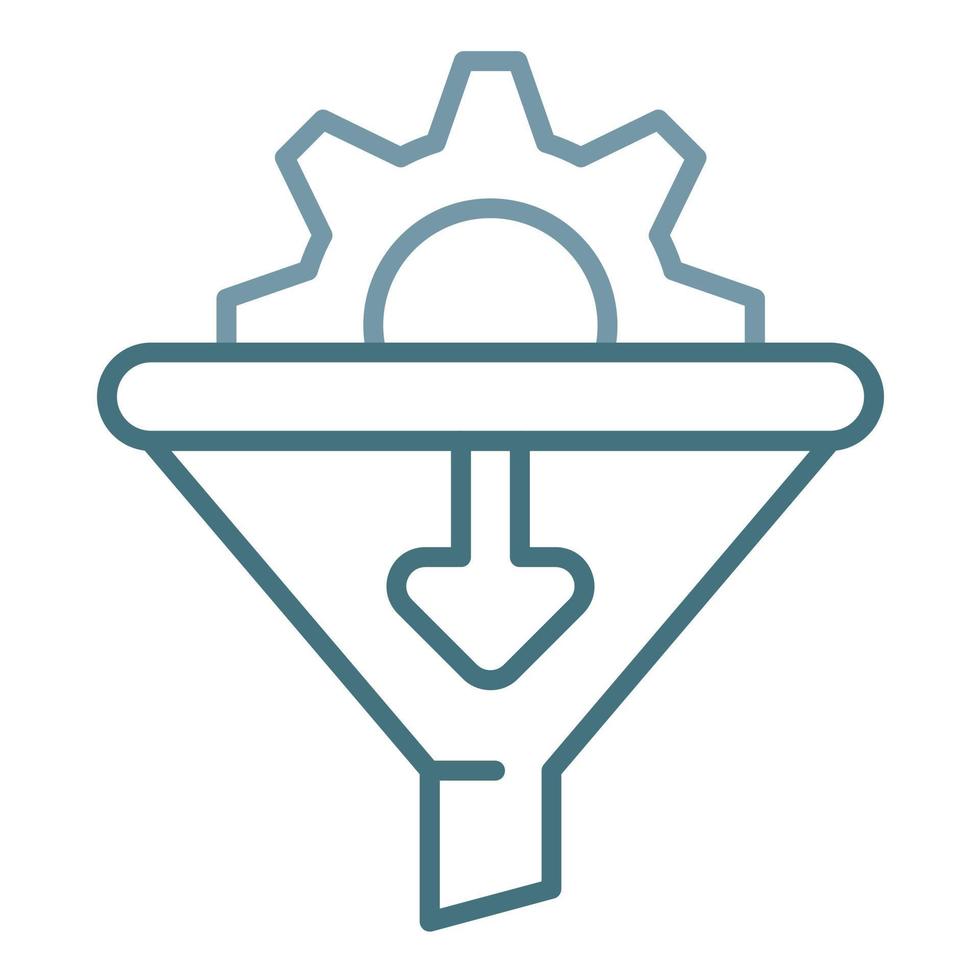 Conversion Rate Optimizer Line Two Color Icon vector