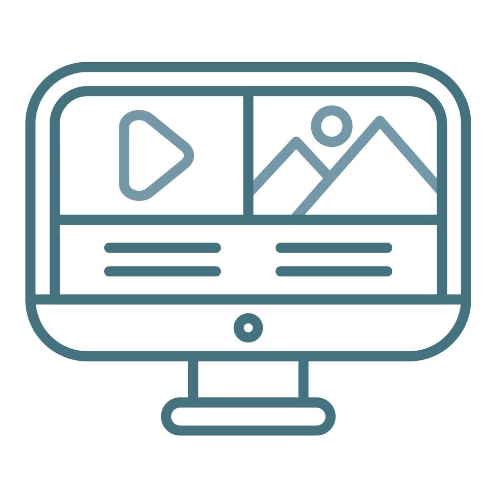 Video Editor Line Two Color Icon vector