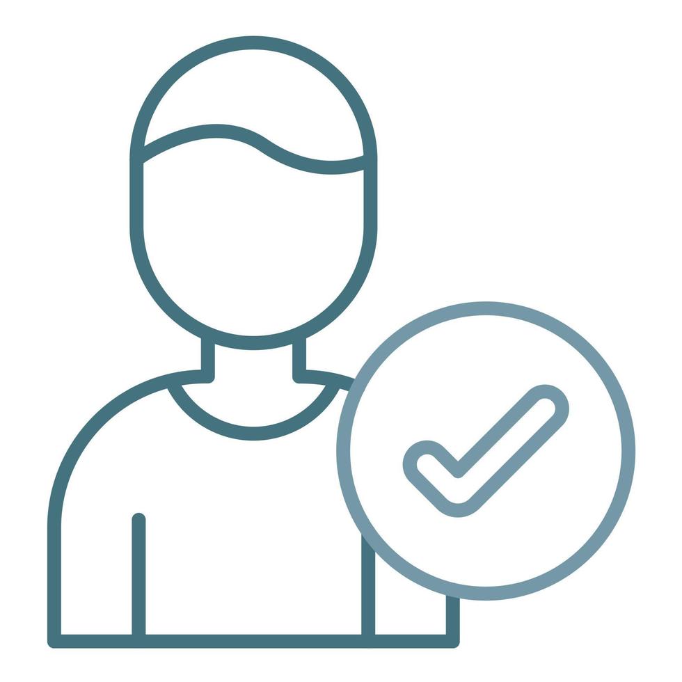 Qualify Line Two Color Icon vector