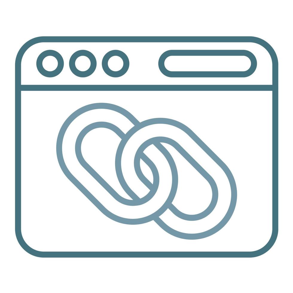 Hyperlink Line Two Color Icon vector