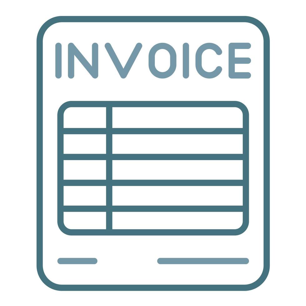 Invoice Line Two Color Icon vector