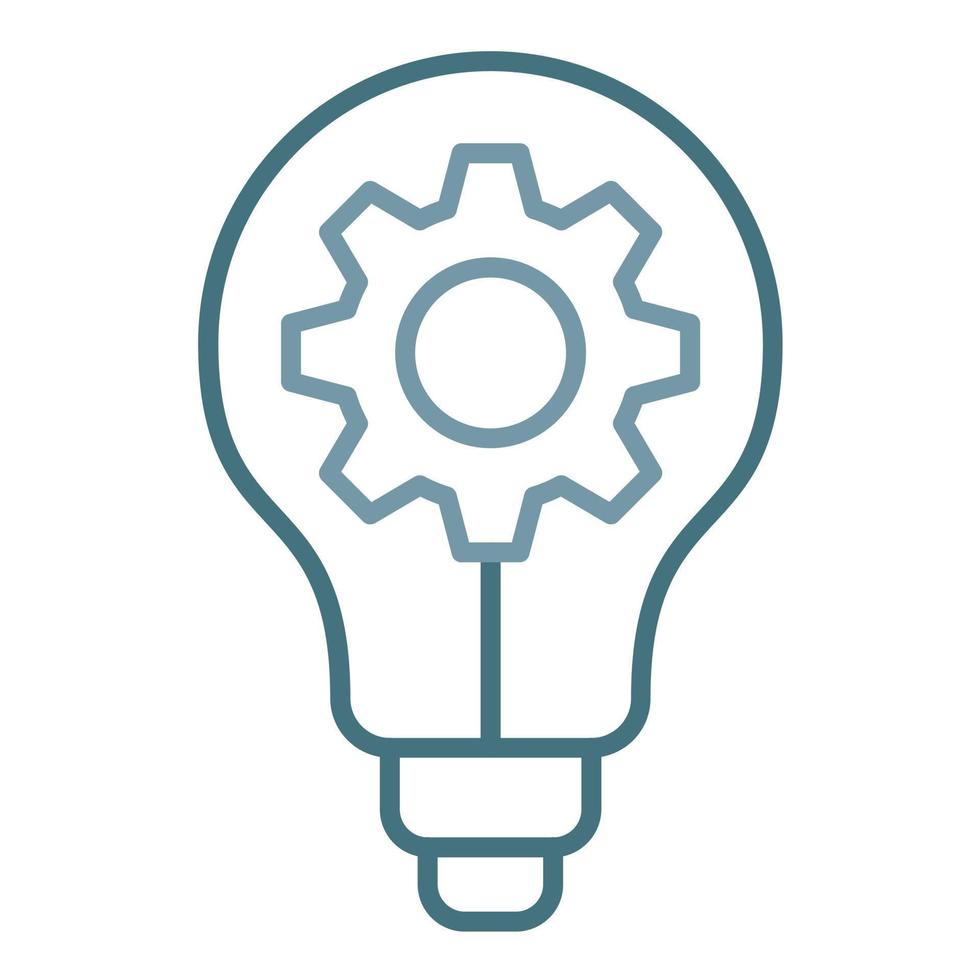 Idea Generation Line Two Color Icon vector