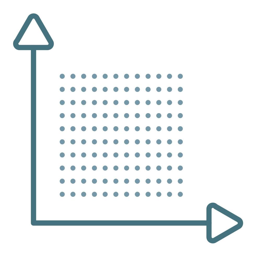 Dots Per Inch Line Two Color Icon vector