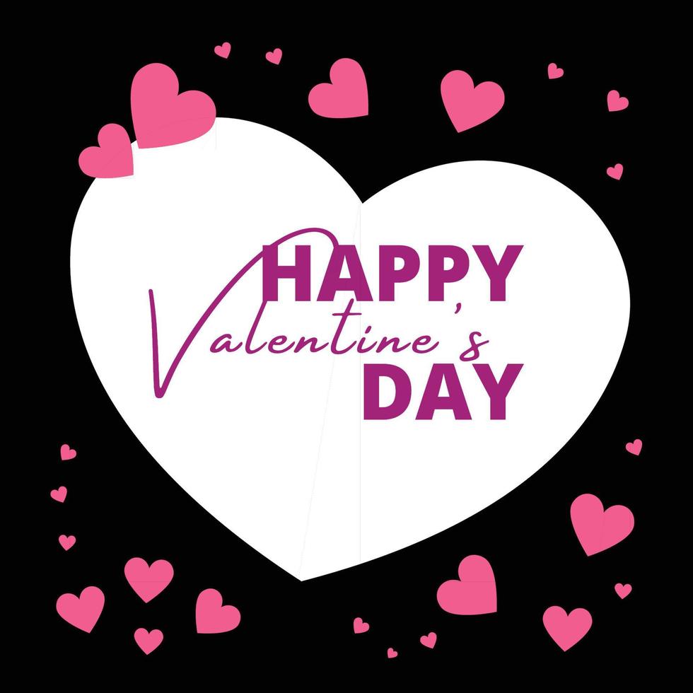 happy valentines day design vector