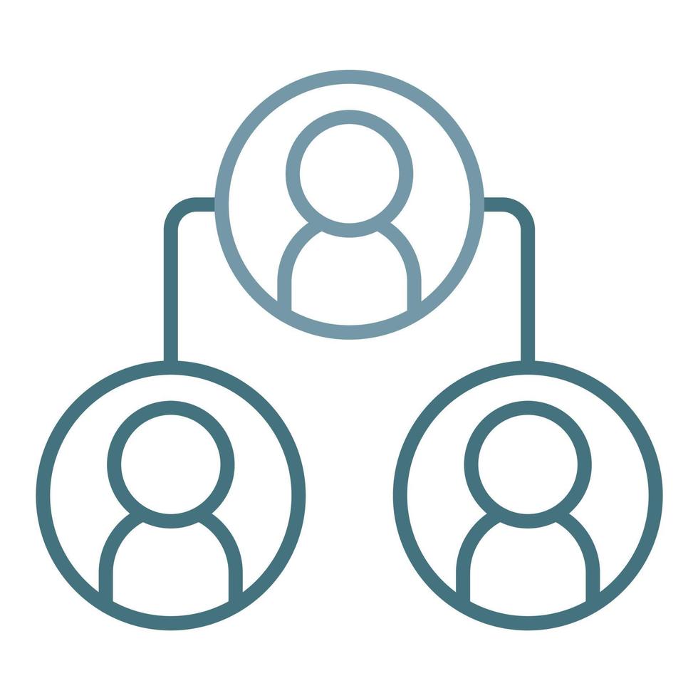 Delegating Task Line Two Color Icon vector