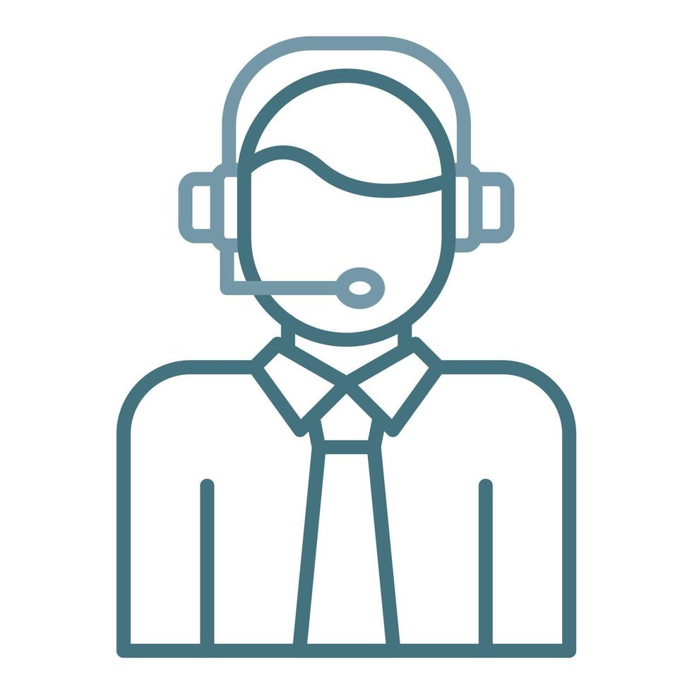 Customer Service Line Two Color Icon vector