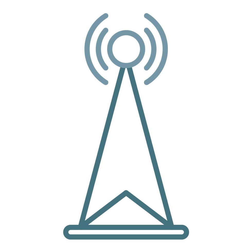 Radio Broadcast Line Two Color Icon vector