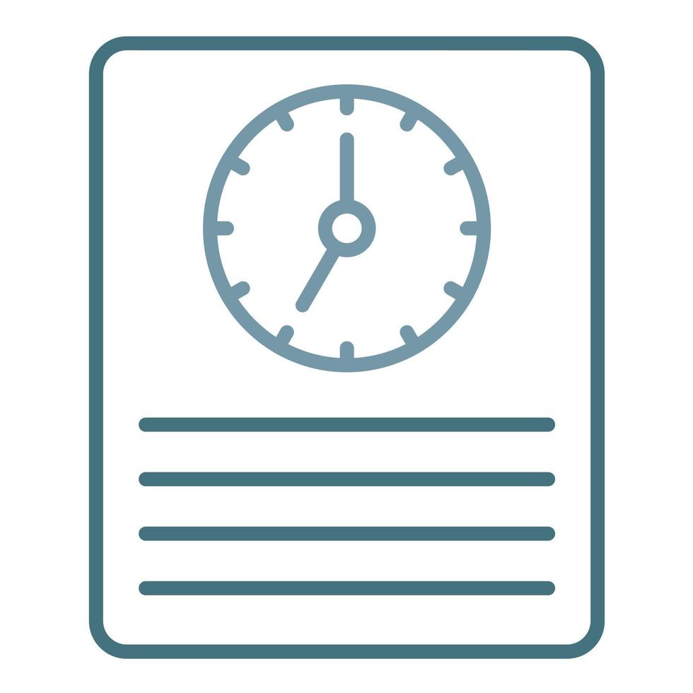 Time Tracking Line Two Color Icon vector