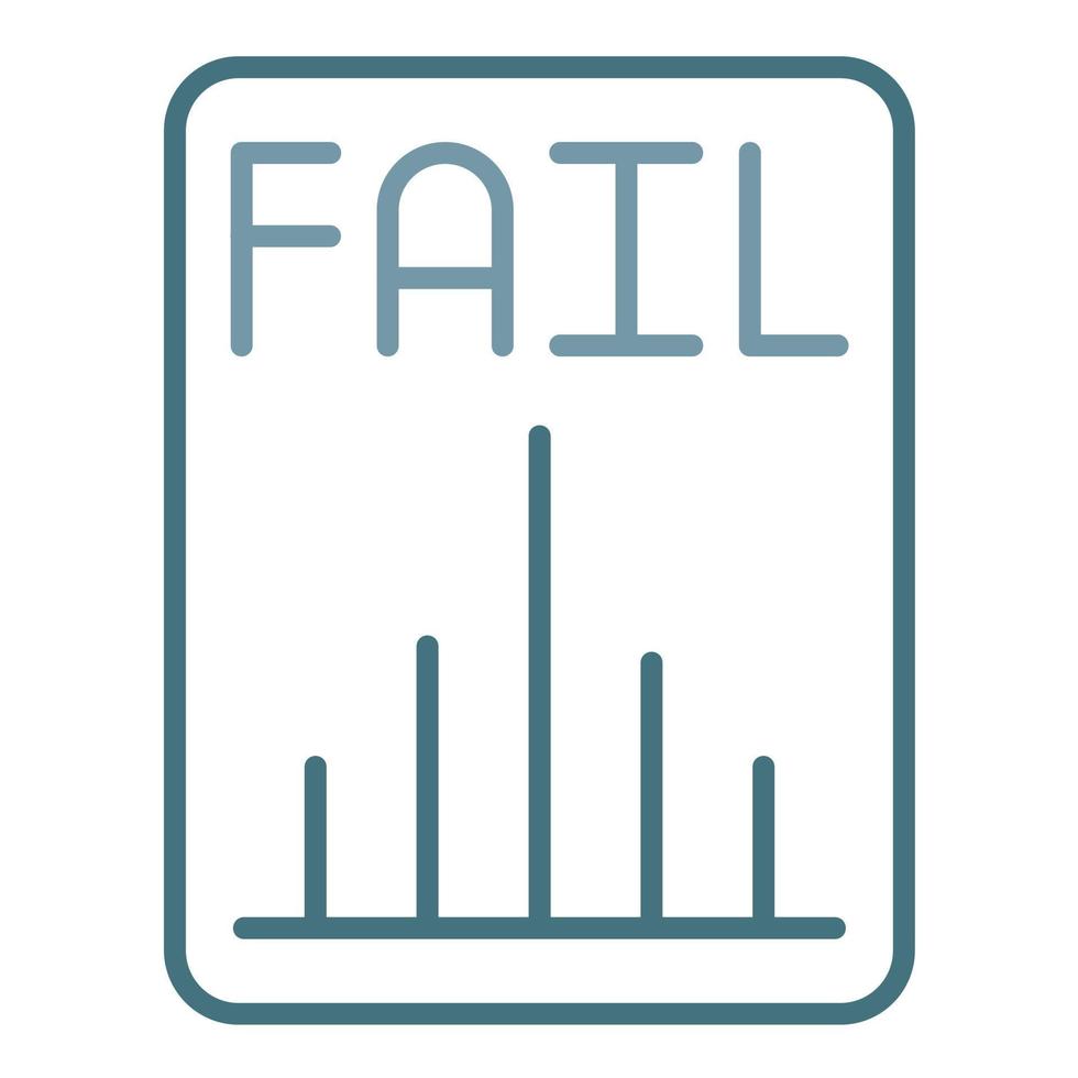 Business Fail Line Two Color Icon vector