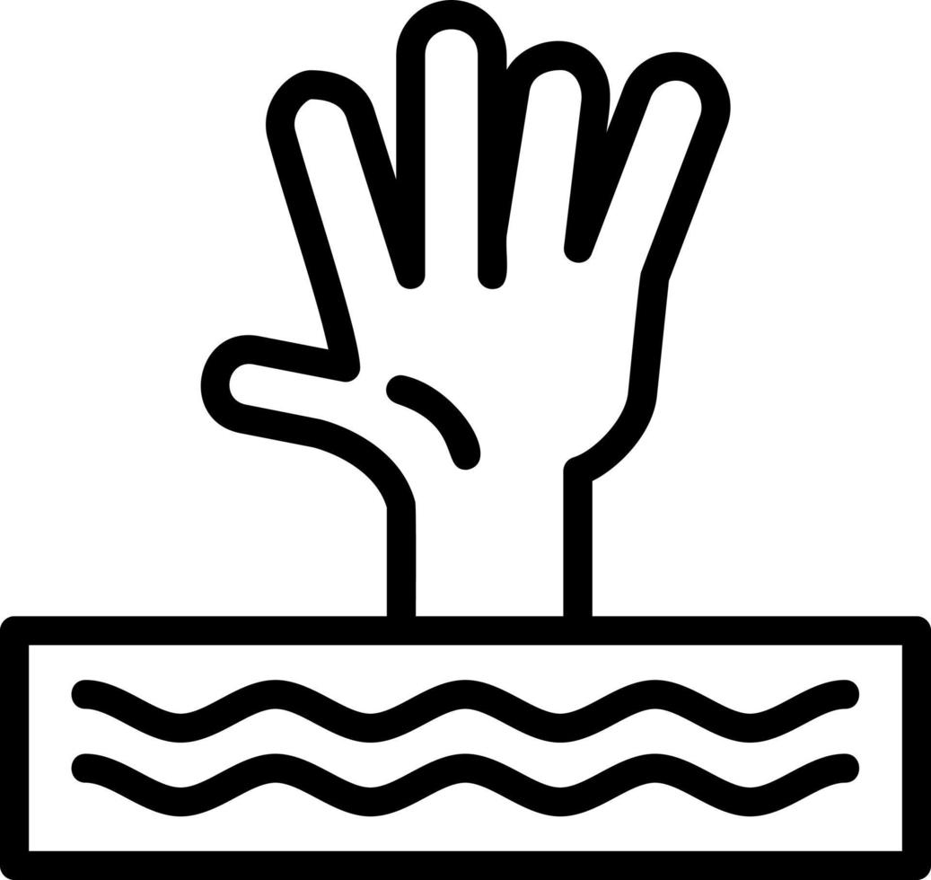 diseño de icono de vector de ahogamiento