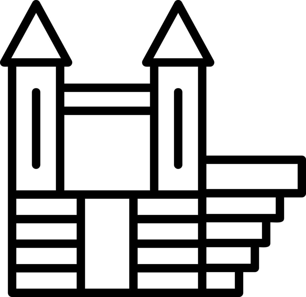 Bouncy Castle Vector Icon Design