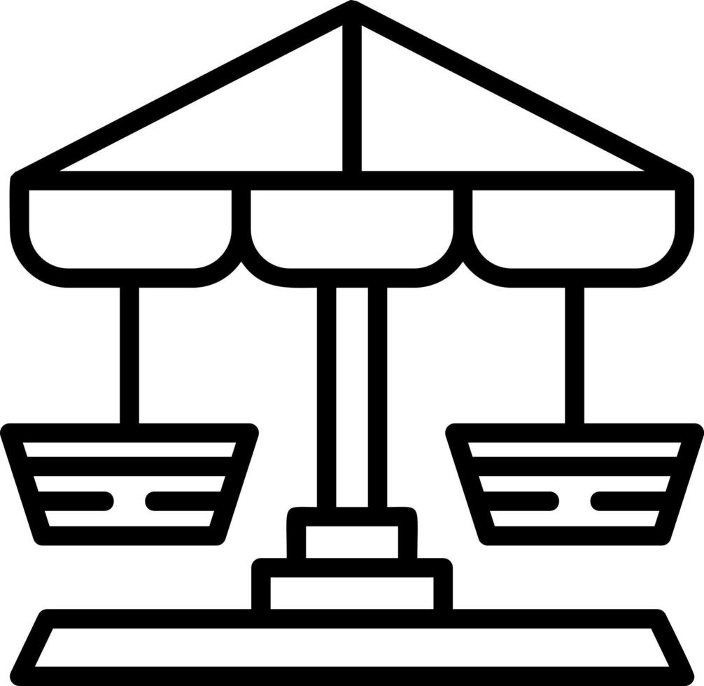 Chair Swing Ride Vector Icon Design