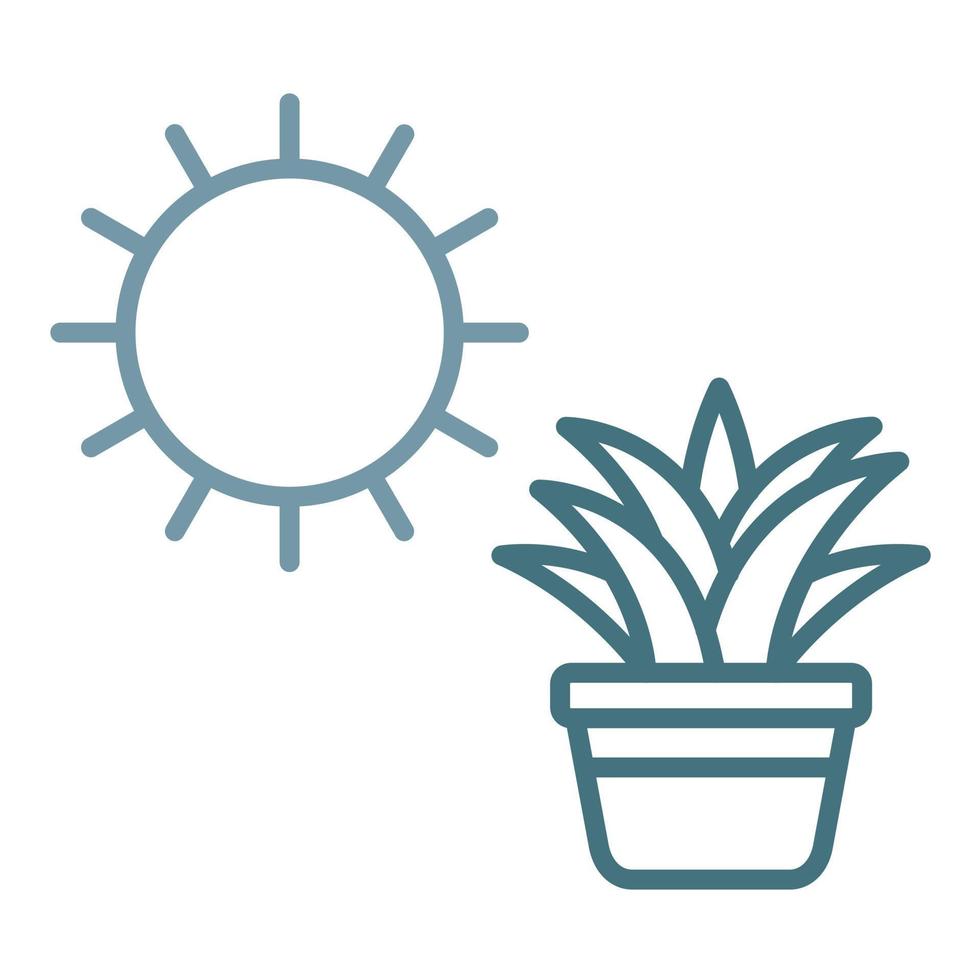 Sunlight Line Two Color Icon vector