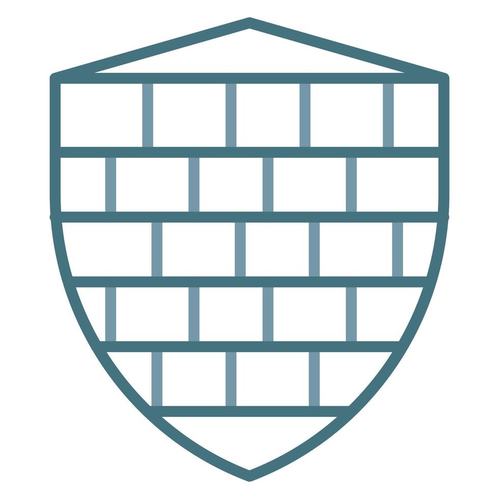 Shieldwall Line Two Color Icon vector