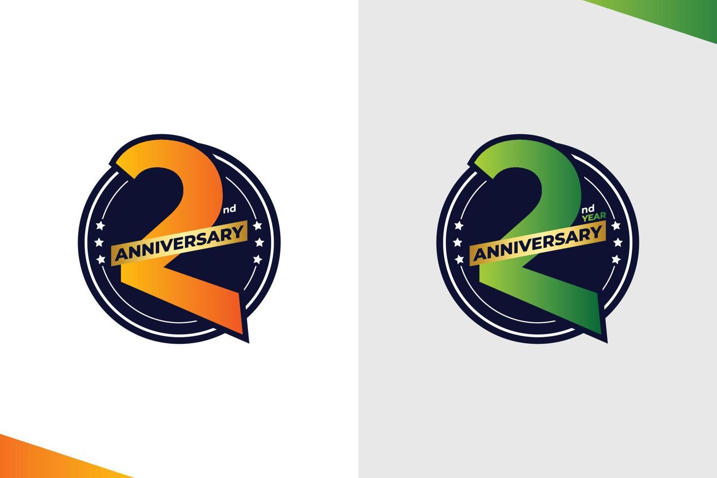 2nd Anniversary Badge vector