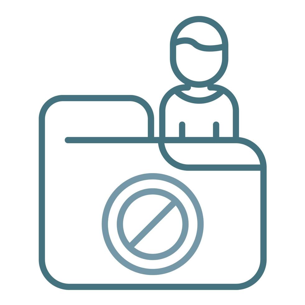 Sensitive Personal Data Line Two Color Icon vector