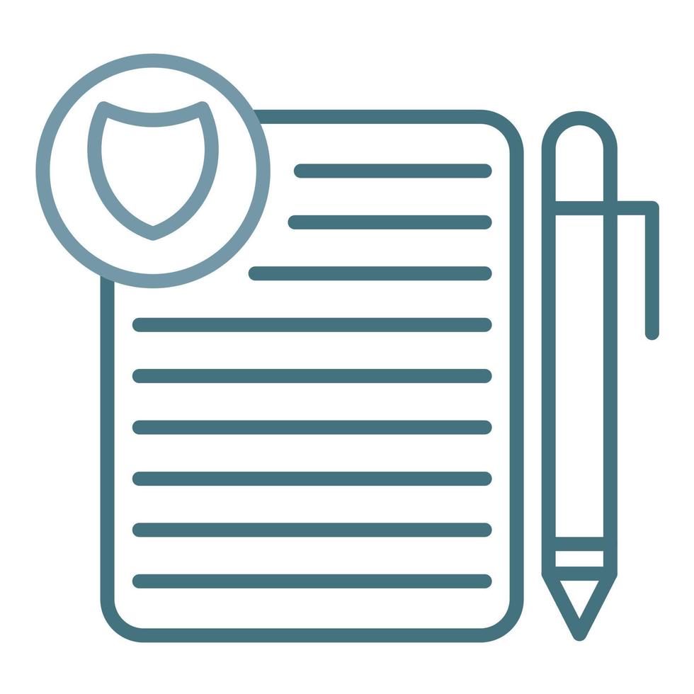 Privacy Policy Template Line Two Color Icon vector