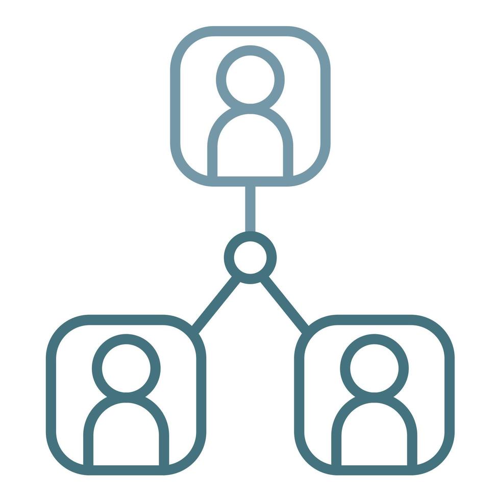 Third Party Line Two Color Icon vector