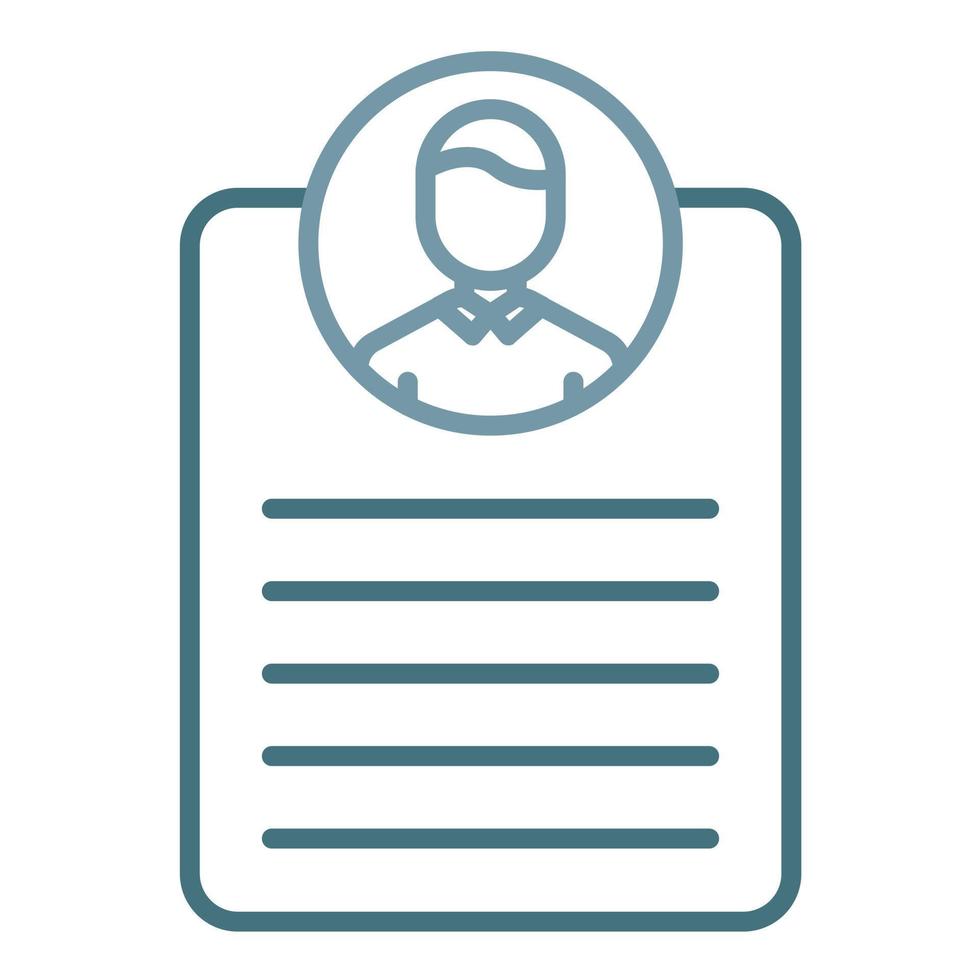 Personal Linked Data Line Two Color Icon vector