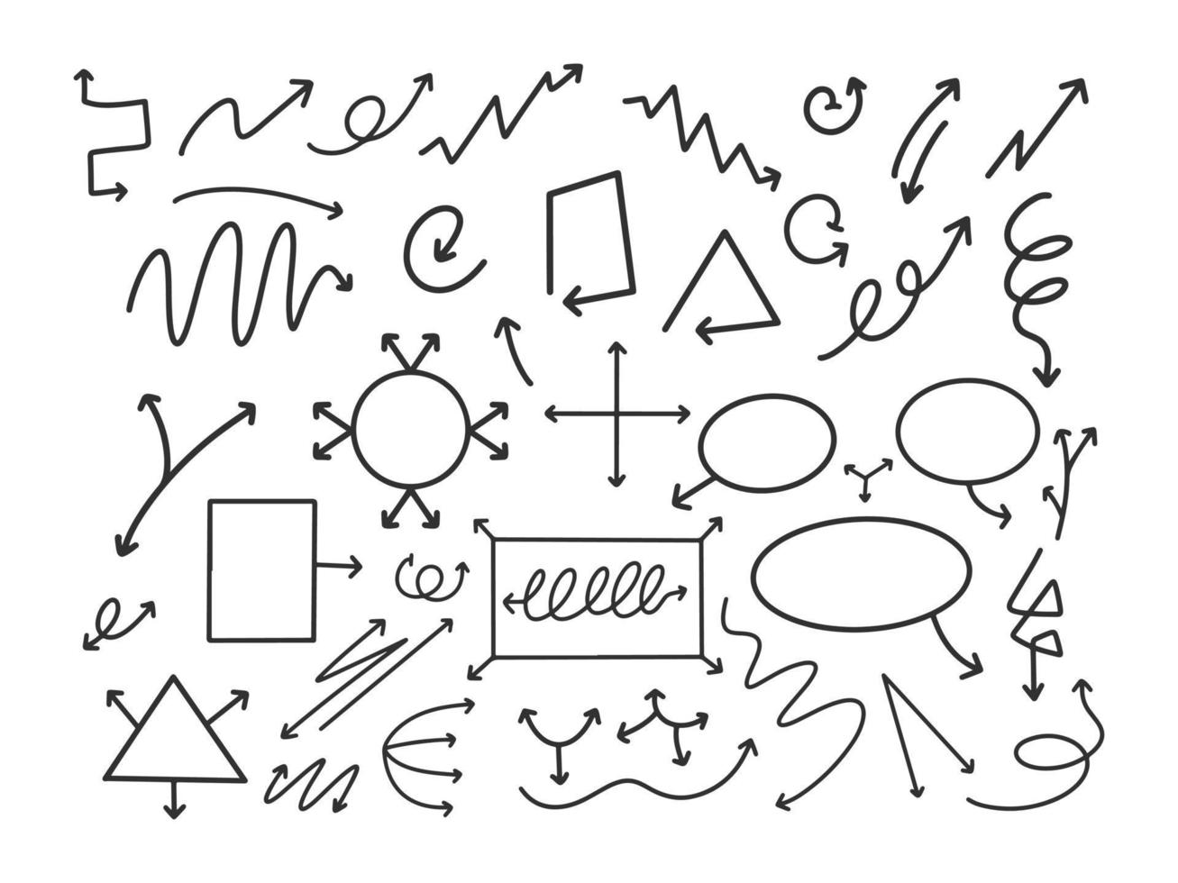 hand drawn arrow vector