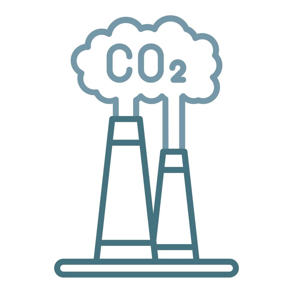 Emissions Line Two Color Icon vector